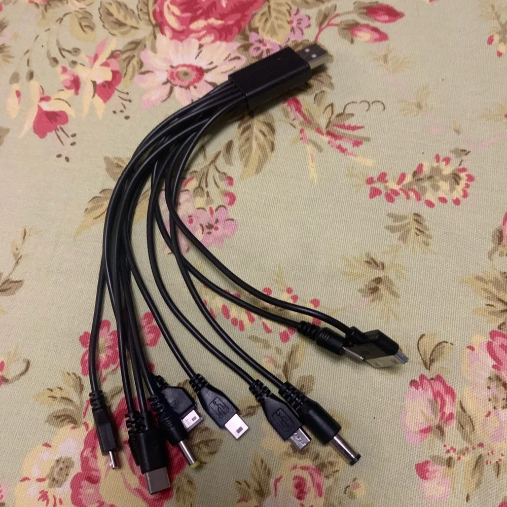 NEW High Quality Multifunctional Ten-in-one Data Cable USB To 10 Charging Heads